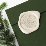 Personalized Woodsy Forest Mushrooms  Wax Seal Stamp<br><div class="desc">Embrace the whimsy of the season with our enchanting woodland woodsy mushroom wax seal stamp! It's the perfect way to send a little artistic magic to your loved ones this holiday season. Our whimsical and charming design is bursting with our hand-painted watercolor mushrooms, winter greenery, and berries. Spread joy and...</div>