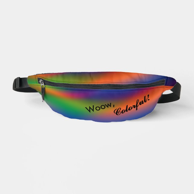 Personalized Woow Colorful Fanny Pack (Front)