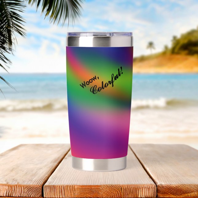 Personalized Woow Colorful Insulated Tumbler (Beach (Rotated))