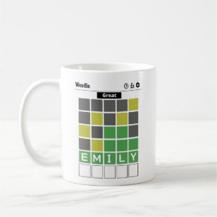 Personalized Word Puzzle Name Custom Word Game Coffee Mug