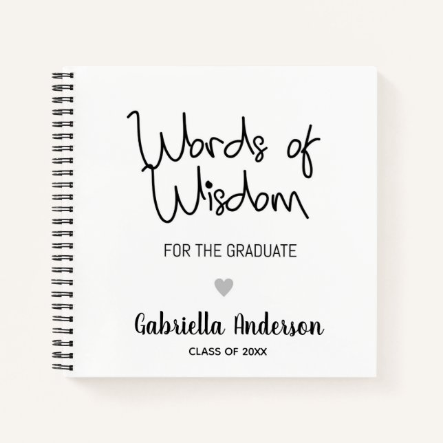 Personalized Words of Wisdom Graduate Journal (Front)