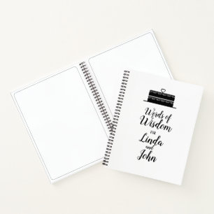 Personalized Words of Wisdom Wedding Guestbook Notebook
