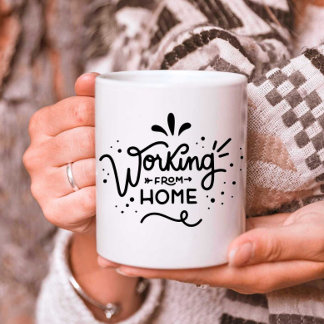 Personalized Working From home | Typography | Coffee Mug