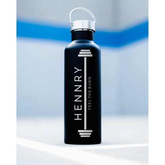 Personalized Workout Gifts - Insulated Bottles (Front - Black)