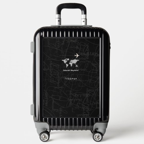 Personalized World_Map Aero Flight Luggage