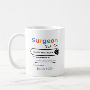 Personalized World’s Best Surgeon Search Result Coffee Mug