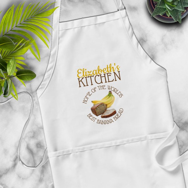 Personalized World's Best Banana Bread Adult Apron (Creator Uploaded)
