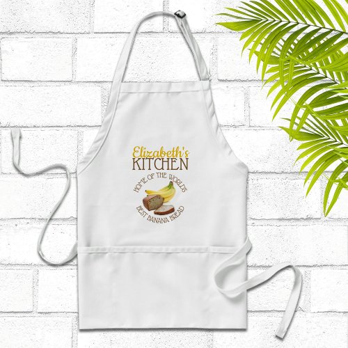 Personalized Worlds Best Banana Bread Adult Apron