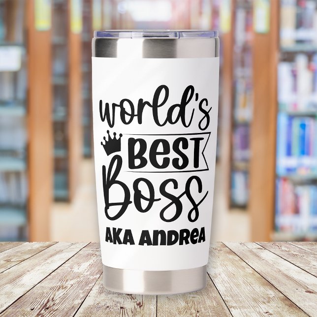 Personalized World's Best Boss Insulated Tumbler (Creator Uploaded)