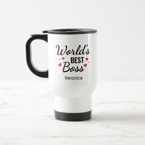 Personalized Worlds Best Boss Travel Mug