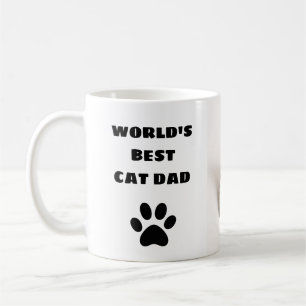 Personalized World's Best Cat Dad Custom Photo Coffee Mug