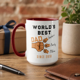 Personalized WORLD'S BEST Dad Father’s Day Mug
