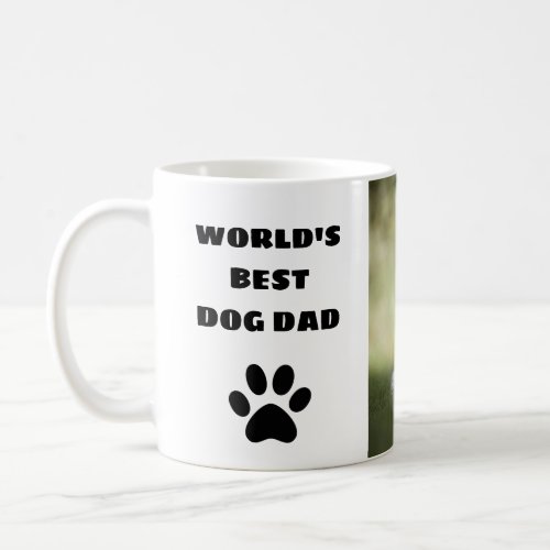 Personalized Worlds Best Dog Dad Custom Photo Coffee Mug