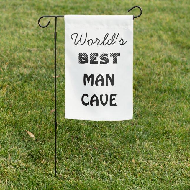 Personalized World's Best Man Cave Funny Garden Flag (In SItu)