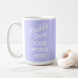 Personalized World's Best Periwinkle Coffee Mug
