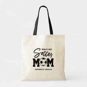 Personalized World's Best Soccer Mom Gift for Mom Tote Bag