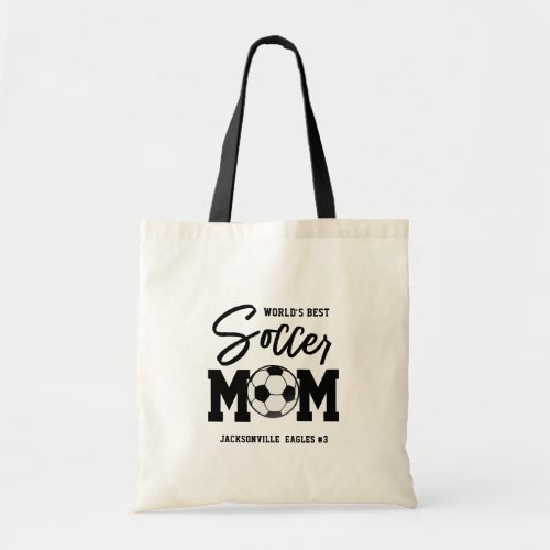 Personalized Worlds Best Soccer Mom Gift for Mom  Tote Bag