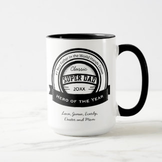 Personalized World's Best SUPER Dad Mug