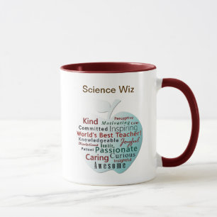 Personalized World's Best Teacher, Apple Qualities Mug