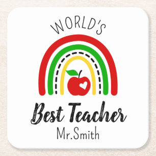 Personalized World's Best Teacher Coaster