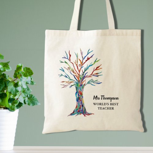 Personalized Worlds Best Teacher  Tote Bag