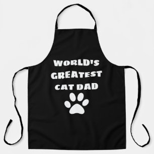 Personalized World's Greatest Cat Dad Custom Text Apron