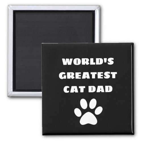 Personalized Worlds Greatest Cat Dad Custom Text Magnet