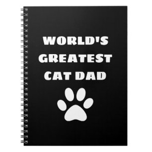 Personalized World's Greatest Cat Dad Custom Text Notebook