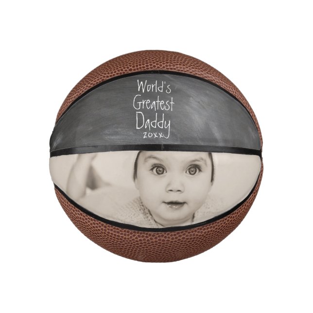 Personalized Worlds Greatest Daddy Fathers Day Mini Basketball (Front)