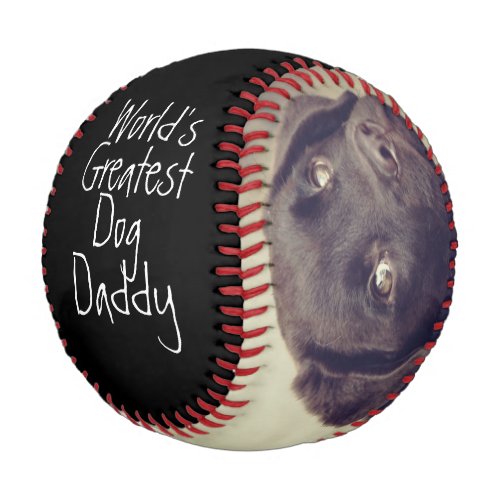 Personalized Worlds Greatest Dog Dad Fathers Day Baseball