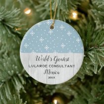 Personalized World's Greatest Lularoe Consultant Ceramic Ornament