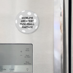 Personalized World's Greatest Pickleball Partner Magnet