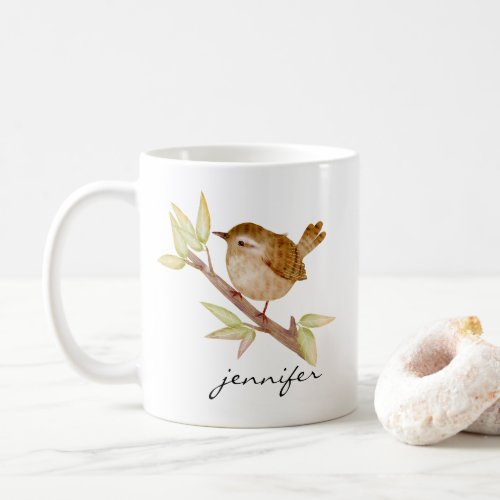 Personalized Wren Bird Mug