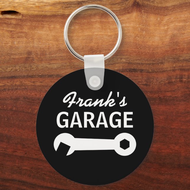 Personalized wrench tool logo keychain (Front)