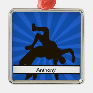 Personalized Wrestling Christmas Ornament