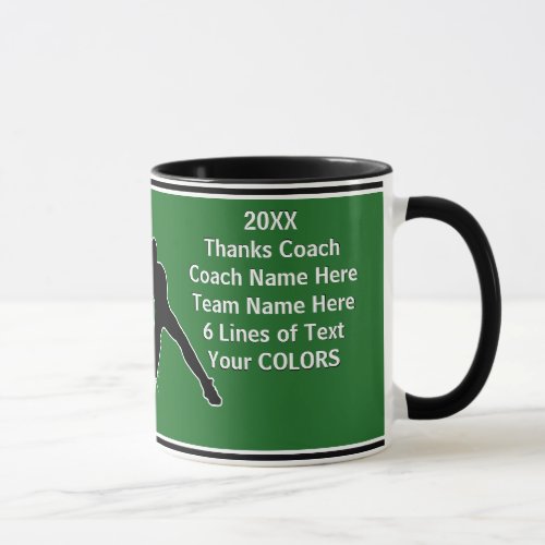 Personalized Wrestling Coach Gifts TEXT COLORS Mug