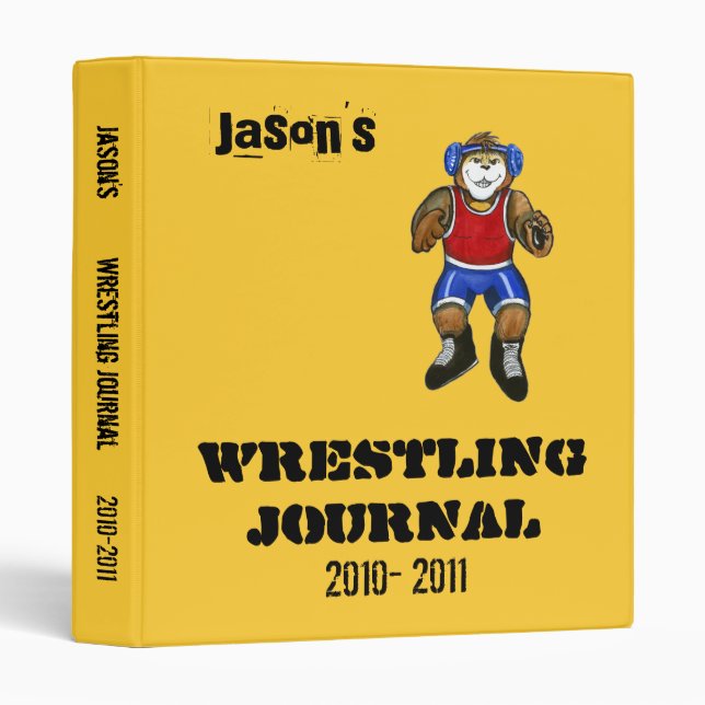 Personalized Wrestling Journal Binder (Front/Spine)