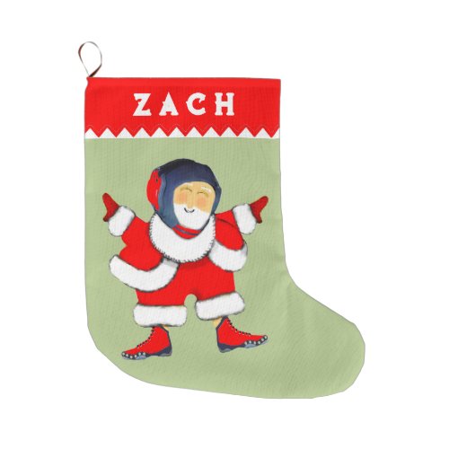 Personalized Wrestling Large Christmas Stocking