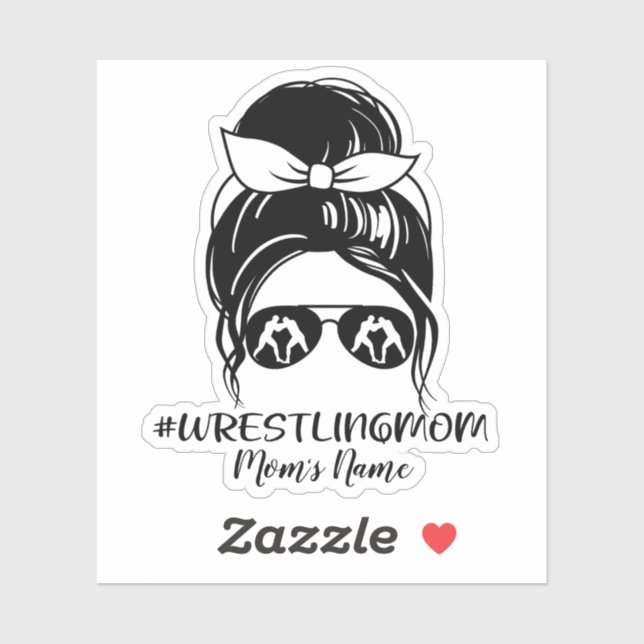 Personalized Wrestling Mom Sticker (Sheet)