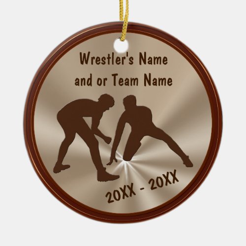 Personalized Wrestling Ornaments and Team Gifts