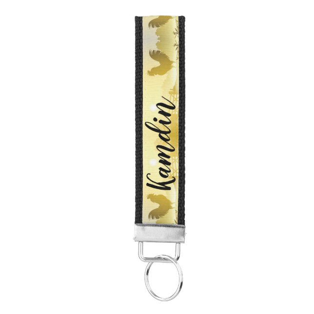 Personalized Wrist Key Chain Sunny Morning Farm Co (Keys on Bottom)