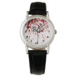 Personalized Wrist Watch Blood Splatter Vampire Go