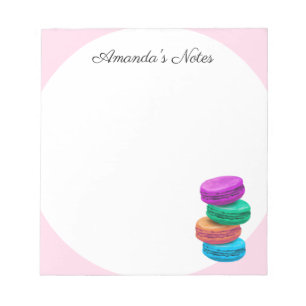 Personalized writing notepad for macaron lover