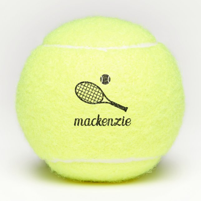 Personalized Writing Script Name Tennis Balls (Front)