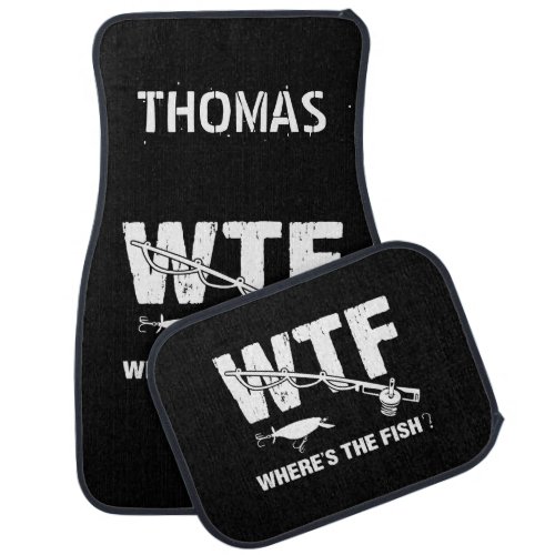 Personalized WTF Wheres The Fish Car Floor Mat