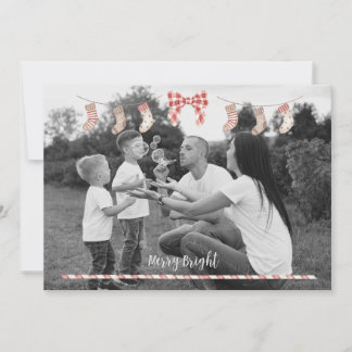 Personalized Xmas Card w/ socks