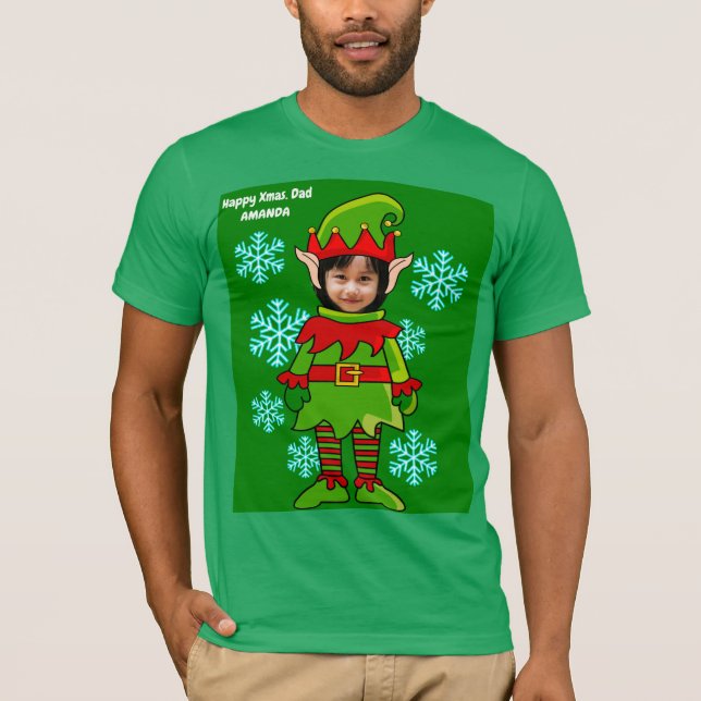 Personalized Xmas. head cutout T-Shirt (Front)