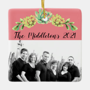 Personalized XMAS Ornament Bohemian Cactus Succule