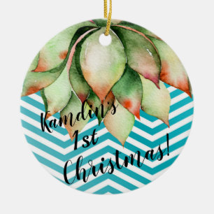 Personalized XMAS Ornament Boho Cacti Cactus Succu