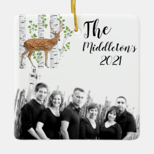Personalized XMAS Ornament Deer Doe Buck Woodland